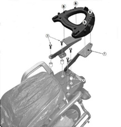 stelaż kufra centralnego yamaha xt 1200z/ze super tenere (10-15) ( z płytą monokey )