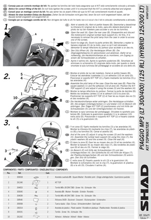 Stelaż kufra tylnego Shad do Piaggio MP3 125RL/300/400/500