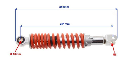 Amortyzator tylny Keeway Hurricane 312/281 mm