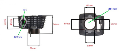 Cylinder Żeliwny Power Force Honda Cb150 61mm 4t