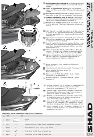Stelaż kufra tył Shad do Honda Forza 300