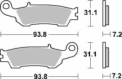 Klocki hamulcowe kh450 off-road sinter kolor złoty