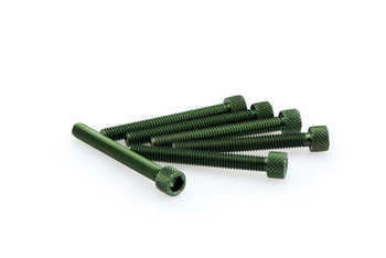 Śruby z anodyzowanego aluminium blister 6 śrub imbusowych m6x50mm zielone