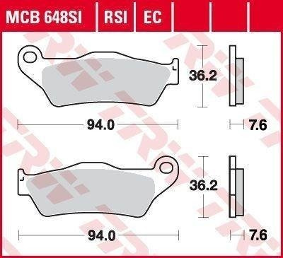KLOCKI HAMULCOWE TRW MCB648SI