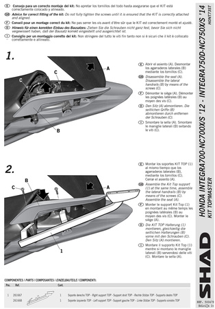 Stelaż kufra tylnego Shad do Honda NC750 X/S