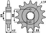 Zębatka przednia 2094 15 18nc ducati 900 monster i.e. 00-02 (łańc. 520)
