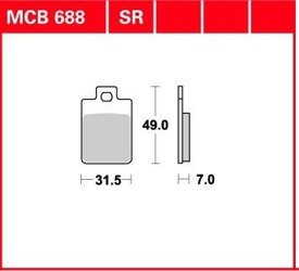 KLOCKI HAMULCOWE TRW MCB688