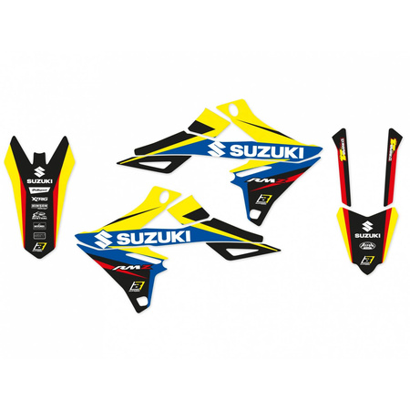 Komplet naklejek (oklein) suzuki rmz 250 '19-'23, rmz 450 '18-'23 dream 4 kolor żółty/ niebieski