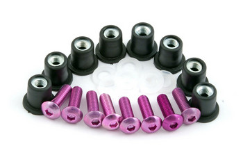 Anodyzowane Śrubki Puig Do Szyb I Owiewek Fioletowe