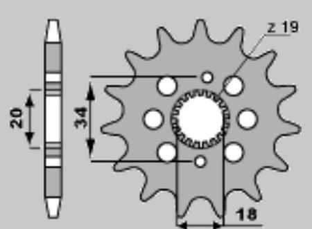 Zębatka przednia 2157 14 honda crf 150r '07-'09