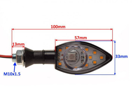 Para kierunkowskazów led do motocykla quada skutera