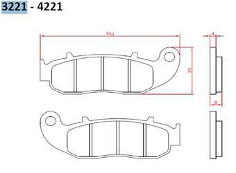 Klocki hamulcowe fantic enduro/super motard 50/125/250 '13-, przód (ft 3221)