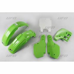 komplet plastików kawasaki kx 125 '89, kolor oem (zielony/biały) (ka197e999)
