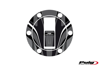 Osłona wlewu paliwa puig do aprilia shiver 900 17-22 - na 6 śrub (wzór radikal) szara