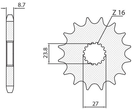 Zębatka przednia 2190 17 suzuki gsxr 1000 '09-'15, hayabusa '08-'15, b-ki'08-'12 (jtf423.17) (łańc. 530) (219017jt)
