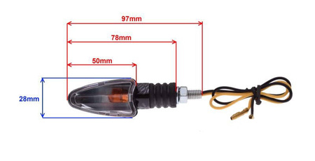 Kierunkowskaz lewy przód carbon 12V10W