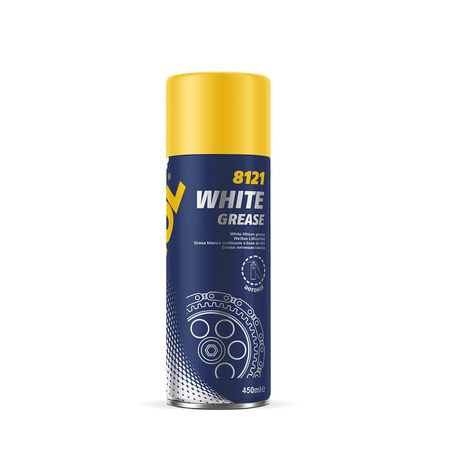 Mannol white grease 450ml - biały smar uniwersalny (spray) (8121) (12)
