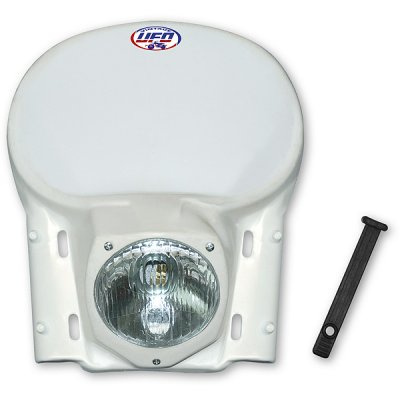 Lampa z owiewką UFO VIntage 78-88 enduro cross biała