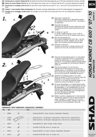 Stelaż kufra tylnego Shad do Honda Hornet CB600F ( 07-10 )