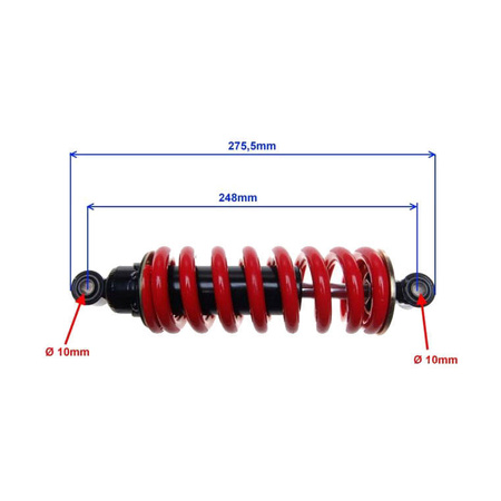 Amortyzator tył do Shineray ATV150 czerwony