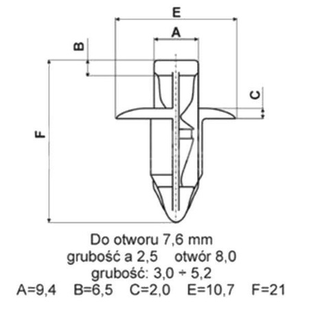 KOŁEK MONTAŻOWY DO OWIEWEK HONDA