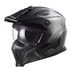 Kask modułowy LS2 OF606 Drifter Jeans Titanium z odpinaną maską