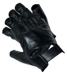 rękawice / rękawiczki skórzane chopper bezpalcowe kolor czarny rozm. xxs