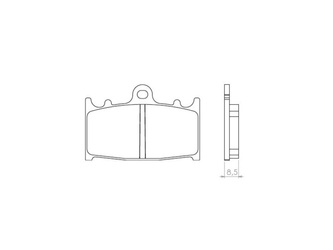 Klocki hamulcowe kh158 spiek metaliczny (złote) przód (ft 4062)