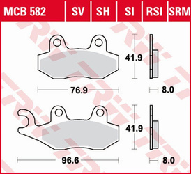 Klocki hamulcowe kh135 kh214 sinter street aprilia sx 125 18-, honda nsr 150 02-, kawasaki klx 125 10-13, kdx 250 90-94, klx 250 09-17, klf