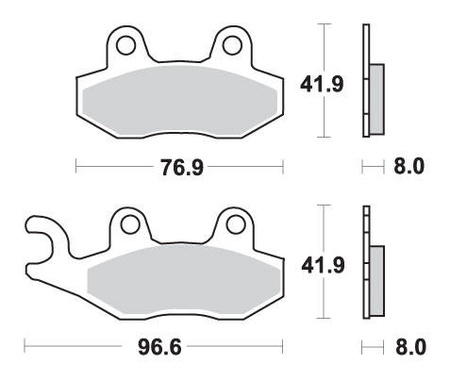 Klocki hamulcowe kh135 / kh214 off-road sinter kolor złoty