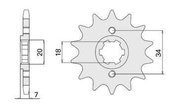 Zębatka przednia 329 13 honda 125r, ca125 rebel (jtf329.13) (329-13)
