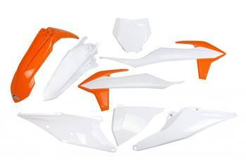 Komplet plastików ktm sx 125/150/250 '19-'22, sxf (sx-f) 250/350/450 '19-'22 kolor oem '20 (biały/pomarańczowy) (ktkit522999x)