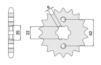 Zębatka przednia 278 16 honda cb 250 (jtf278.16)