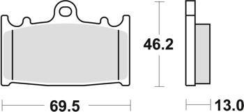 Klocki hamulcowe kh366 sinter street suzuki vl 1500 intruder 01-08, tył (promocja)