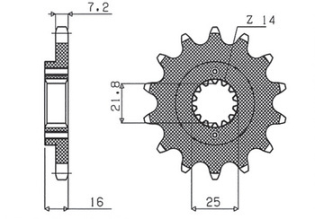 Zębatka przednia 2050 15 ducati 796/916/944/996 (jtf740.15) (łańc. 525) (205015jt)
