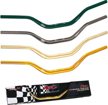 Kierownica aluminiowa (28,6mm) taper mx wzór honda cr niska (7075-t6) ergal kolor tytanowy (szer. 800mm, wys. 71mm)