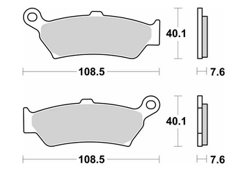 KLOCKI HAMULCOWE STREET PERFORMANCE (EXCEL) SINTER KOLOR ZŁOTY PASUJE DO: BMW R 1300 GS '24- TYŁ