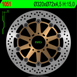 Tarcza hamulcowa przód ducati 749/848/999/1000/1100 '02-17 (320x72x4,5mm) (5x8,5mm) pływająca