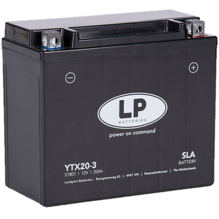 Landport akumulator ytx20-3 (yb18l-a/ytx20l-bs) 12v 18ah (175x87x155mm) (310a) sla bezobsługowy - zalany (4)