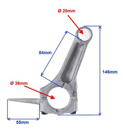 Wał korbowy gokart do silnika Honda GX390
