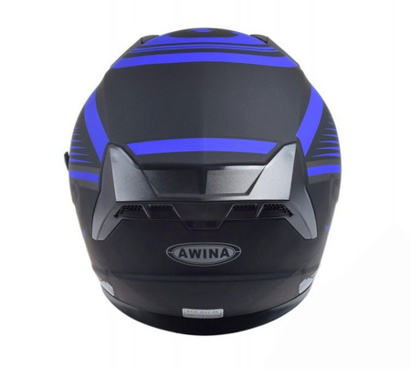 Kask otwarty na skuter quad motocykla czarny-niebieski mat