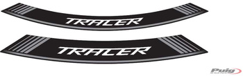 Paski Na Felgi Puig Do Yamaha Mt-07 (Logo Tracer) Srebrne