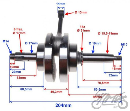 Zestaw do zmiany silnika z 50 na 110 139FMB Junak