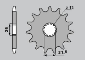 Zębatka przednia 564 14 suzuki gsf 650/ dl 650/ sf 650 (jtf520.14)