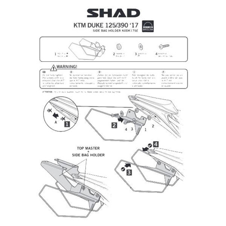 Stelaż do sakw półsztywnych Shad do Duke 125/250/3