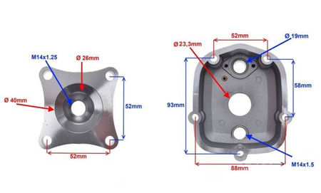 Głowica do motocykla 50 cm Derbi Aprilia Rs50