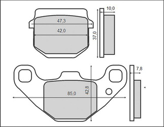 Klocki hamulcowe kh83/2 honda mb80 (ft 3075)