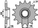 Zębatka przednia 2140 10 18nc montesa 250 4t r (4rt) (łańc. 520)