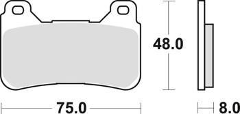 Klocki hamulcowe kh390 sinter street honda cbr 600 rr 05-16, cbr 1000 fireblade 04-16, przód