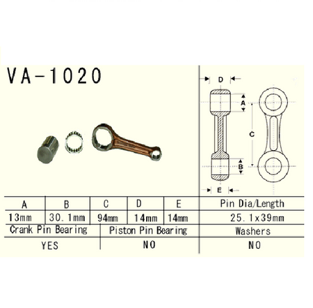 Vesrah - Korbowód Honda Trx90 93-18r.